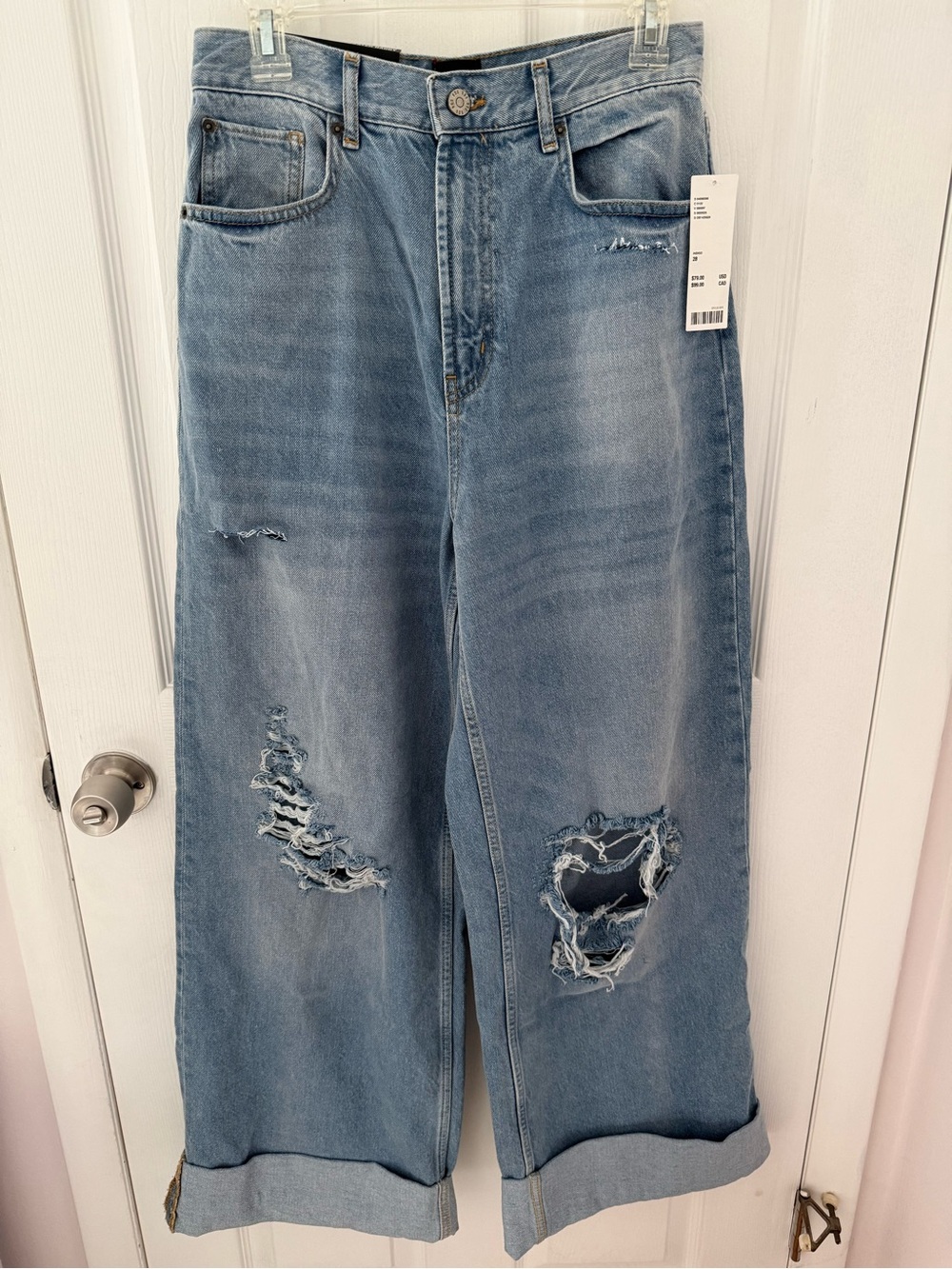 BDG Skater Baggy Blue Jeans Size 28 NWT